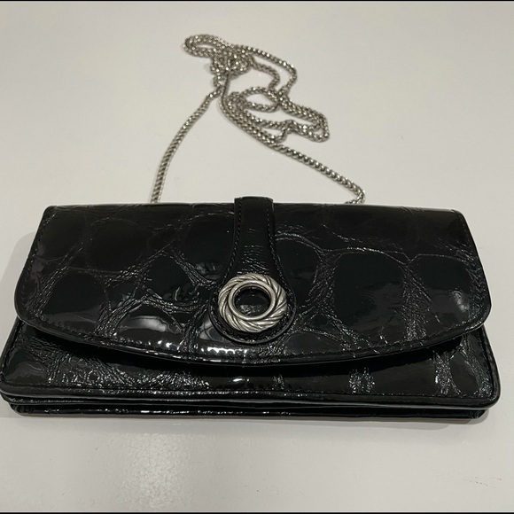 Brighton Black Wallet with Strap. BEAUTIFUL!!  Holds a lot. Like New condition - Picture 1 of 13